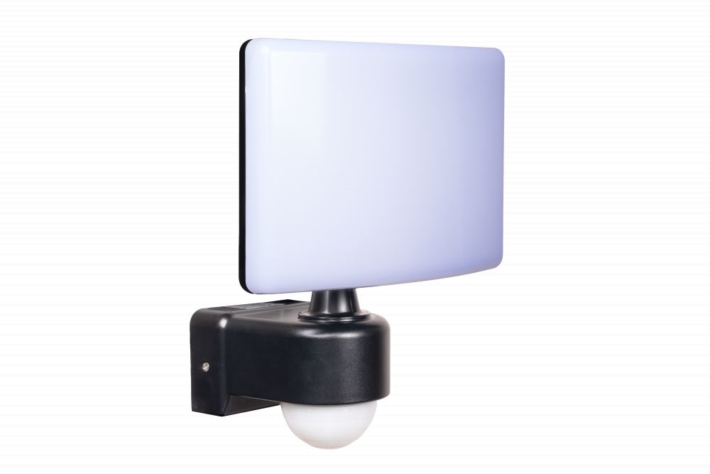 LED Breedstraler met Bewegingsensor, 30W, 4000K, IP65, Zwart