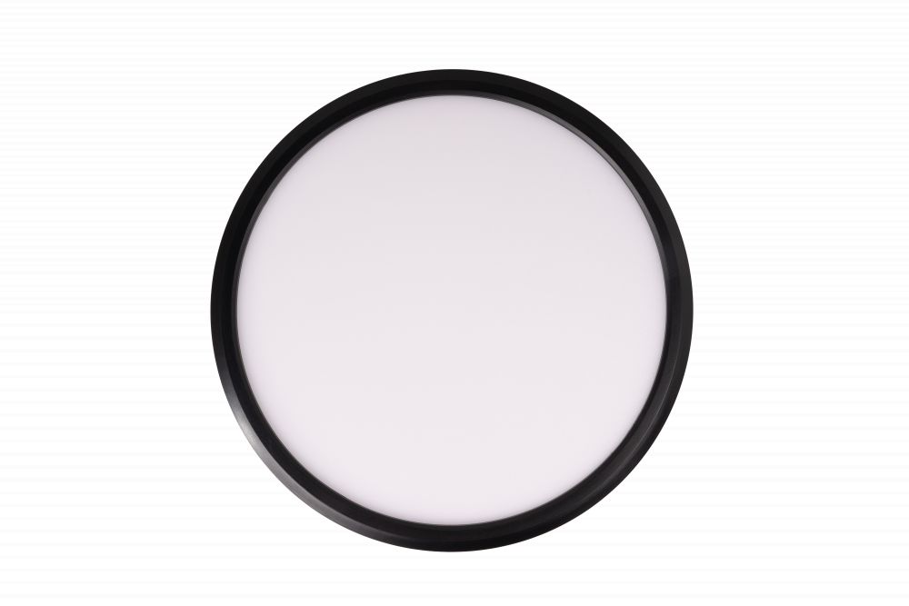 Led Wand- en plafondarmatuur 15w, 3-Staps Dim. 3-CCT in 1, 1250lm, 120° CRI≥80, Ø 244xH23, IP54, Zwart