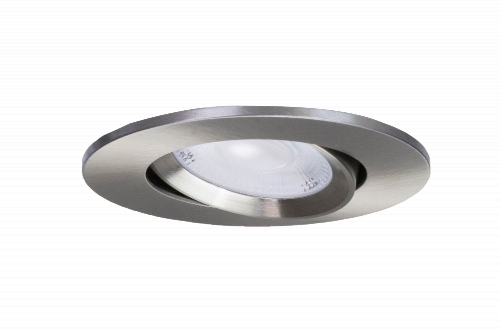 Led Inbouwspot 5-8W, CCT, Ø90xh25mm, Boorgat Ø75 mm, IP54, Rond, Dimbaar, Satijn nikkel, GST18i3 connector incl.