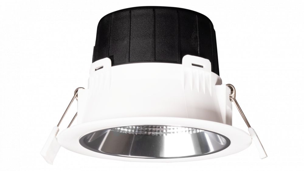 Led inbouw downlight 6~9W, CCT, IP54, IK03, UGR<19, Wit, Alu Reflector, Triac Dimbaar