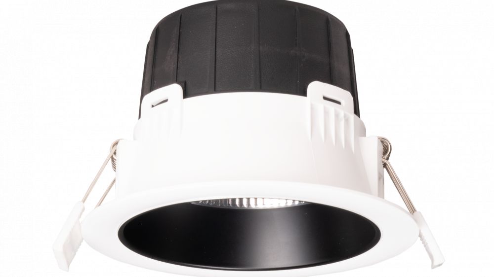 Led inbouw downlight 6-9w, 2700/3000/4000K, 720/1000lm, 60° CRI≥80, Ø 110xh71mm, boorgat Ø 90mm, IP54, IK03, UGR<19, Wit, Zwart Reflector, Triac Dimbaar