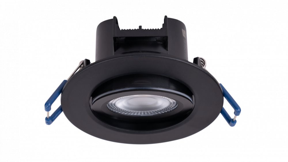 LED Inbouw Spot 6w, CCT, Ø87mm, H47mm, boorgat Ø 72mm, IP44, Rond, Dimbaar, Zwart