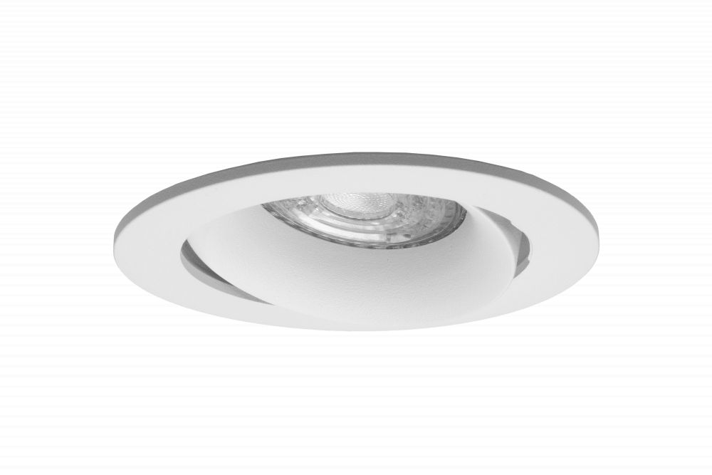 Led inbouwspot Armatuur Ø85xH22mm, boorgat Ø70mm, IP20, Rond, Kantelbaar 30°, Wit