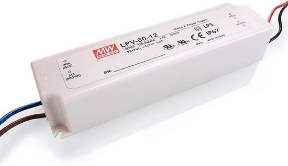 MEAN WELL Inbouwnetvoeding 12Vdc 5A 60W