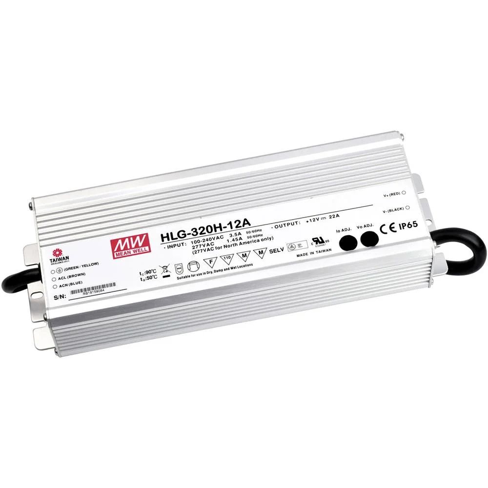 MEAN WELL Inbouwnetvoeding 24Vdc 13A 320W 3-in-1 Dimming (0-10V, 10V PWM, Externe Potentiometer)