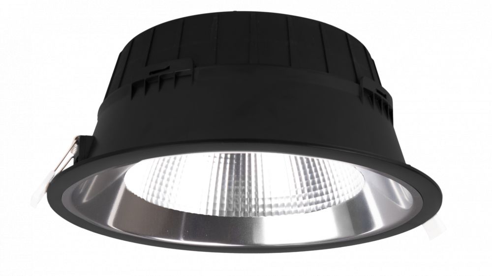 LED Downlight 19-22-25W, CCT, Ø226, IP54, Inbouw, Rond, Zwart, Dimbaar
