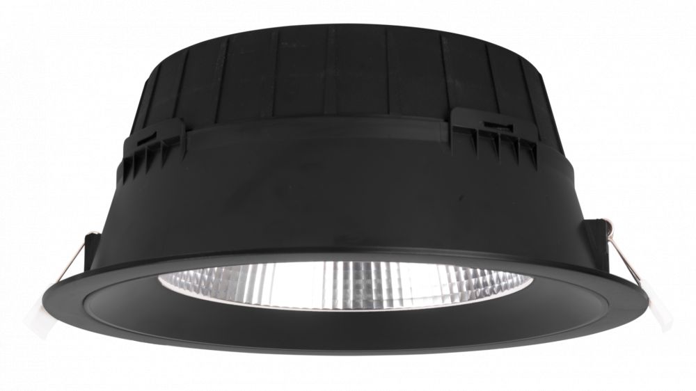 LED Downlight 19-22-25W, CCT, Ø226, IP54, Inbouw, Rond, Zwart, Dimbaar