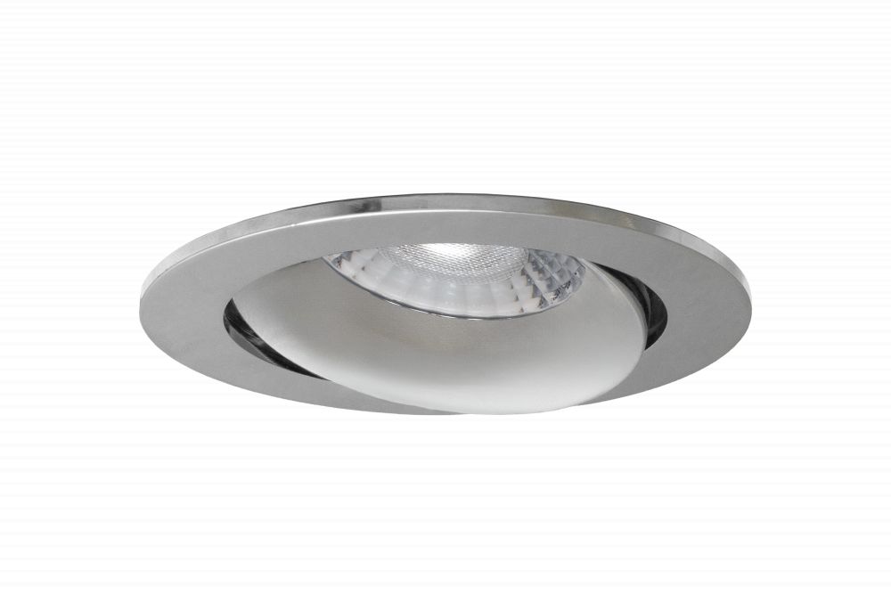 Led inbouwspot Armatuur Ø85xH22mm, boorgat Ø70mm, IP20, Rond, Kantelbaar 30°, Chroom