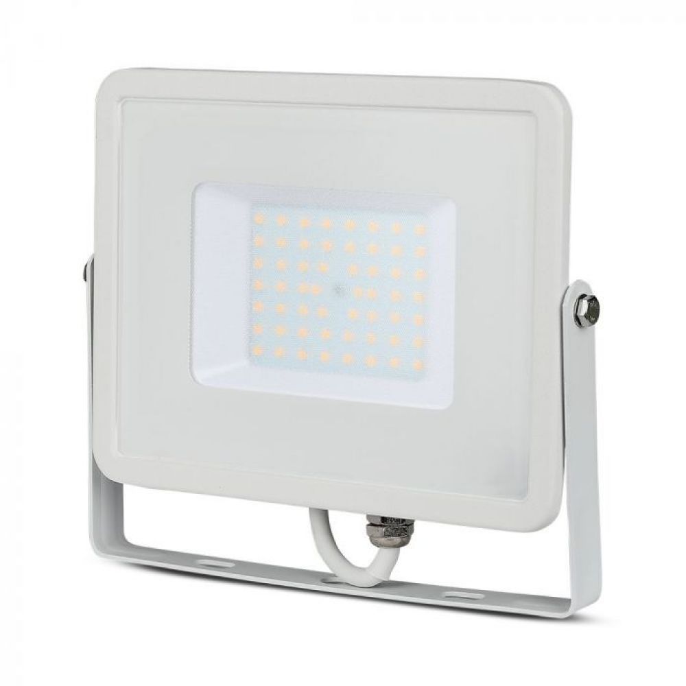 LED Breedstraler 50W – Warm Wit Licht 3000K, 4000lm, IP65, Wit