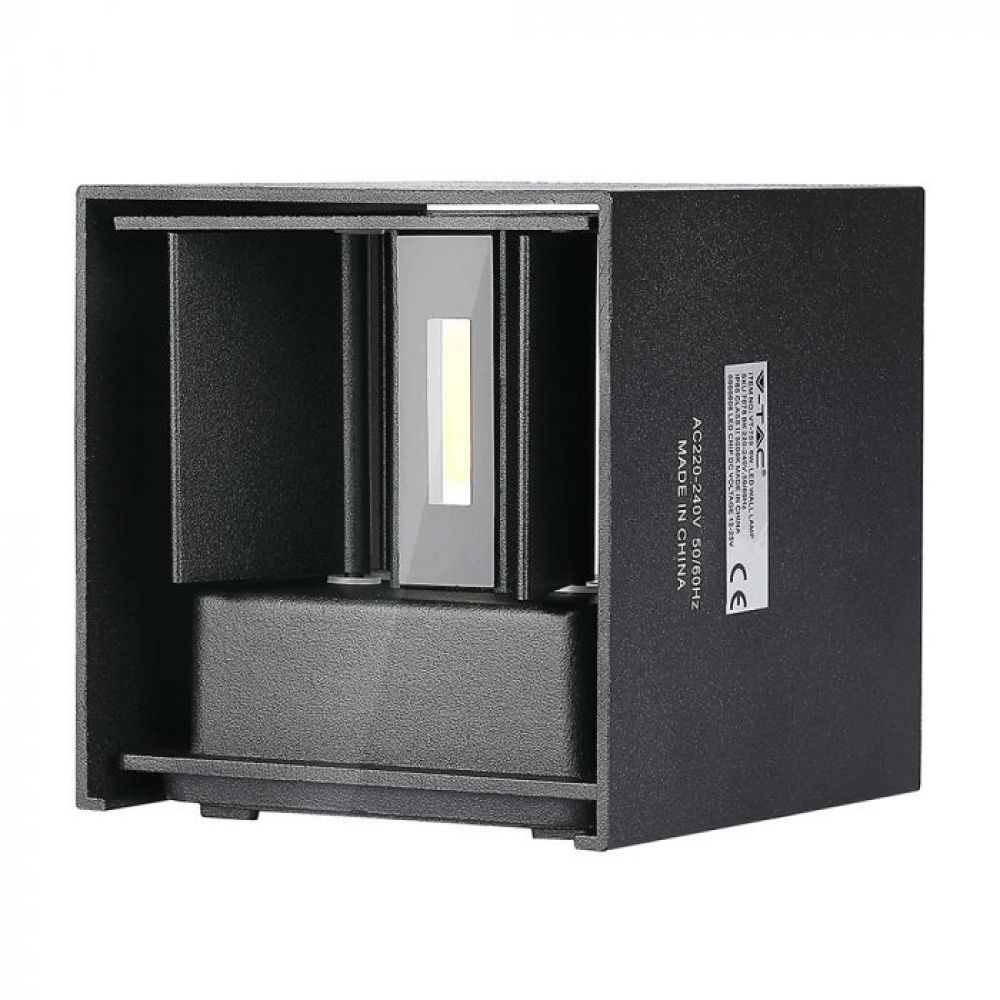 V-TAC 5W LED Wandlamp – Zwart, Vierkant – Neutraal Wit (4000K)