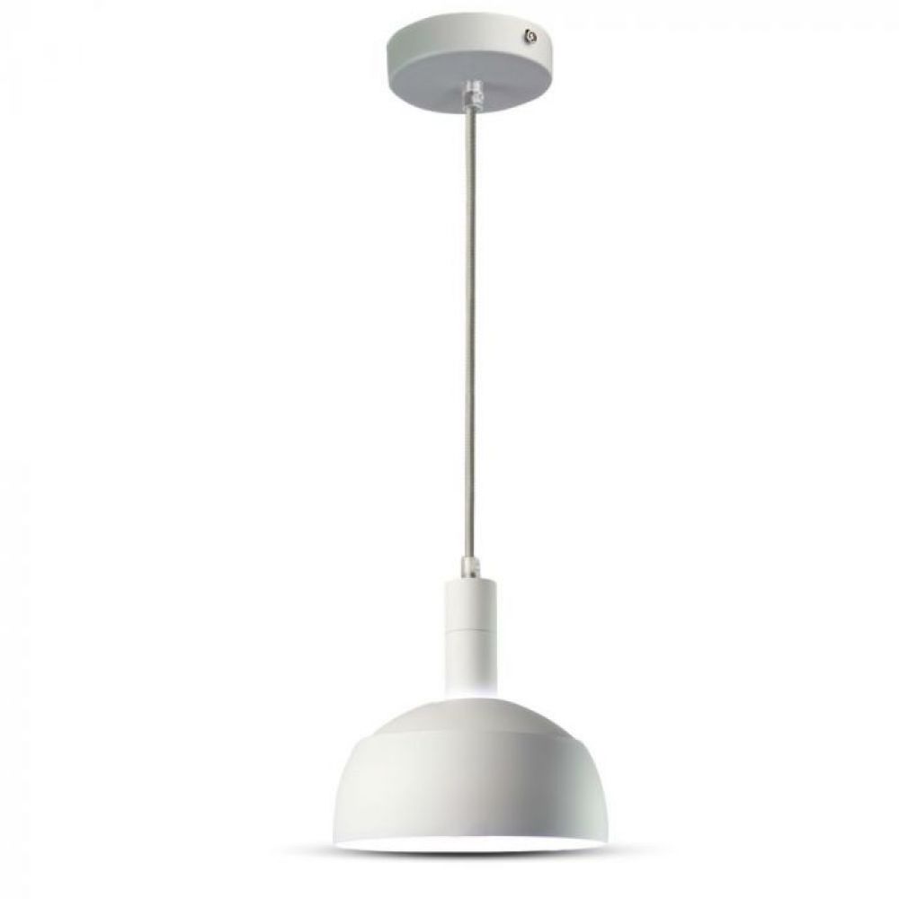 V-TAC Plastic Hanglampfitting met Aluminium Lampenkap | Wit