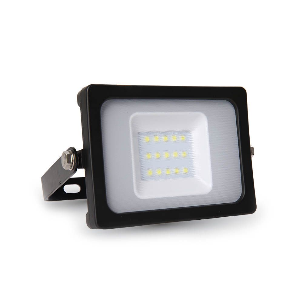 LED Breedstraler 10W SMD, 6400K, 800lm, IP65, Zwart