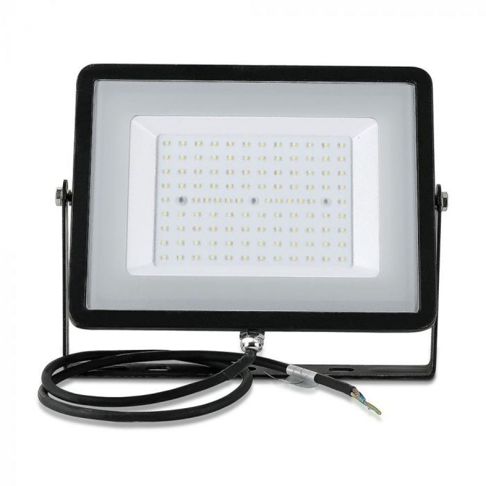 LED Breedstraler 100W SMD Samsung Chip 6400K Zwarte Behuizing