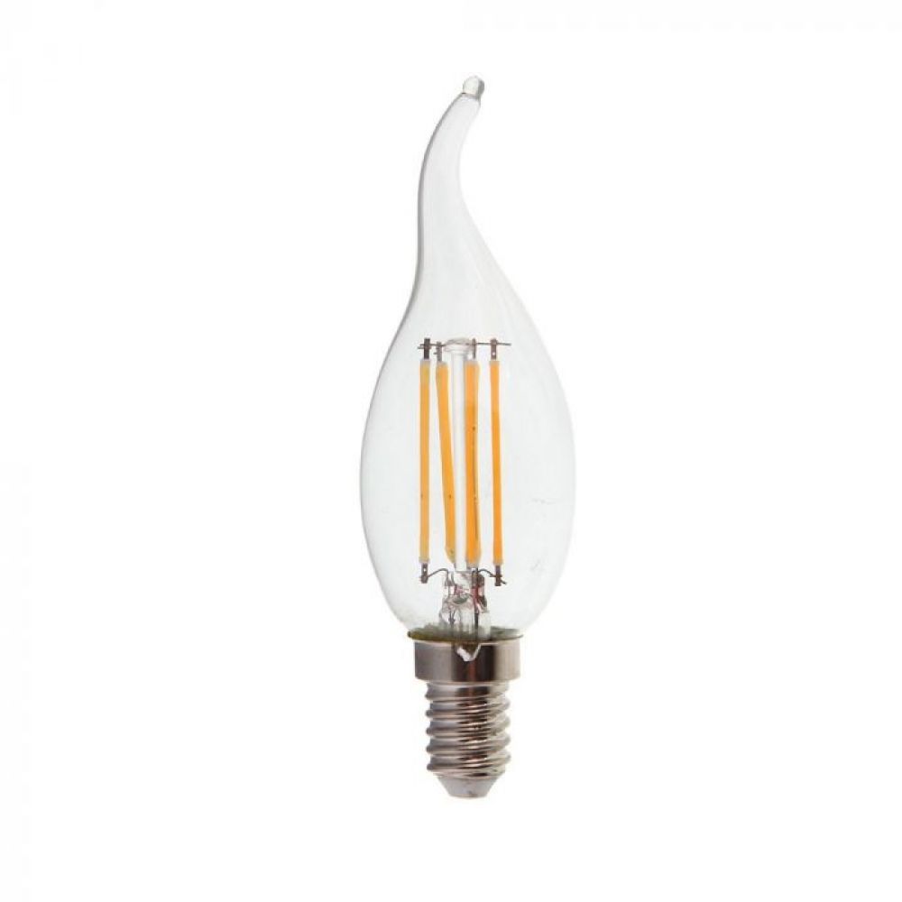 LED Kaars Filament met Vlameffect – 4W | 2700K Warm Wit | E14 Fitting | Dimbaar | 320 lumen