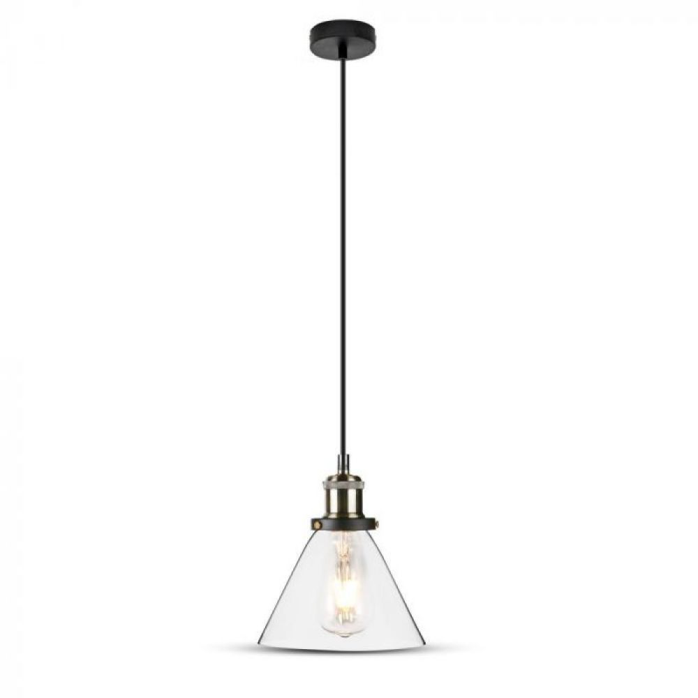 V-TAC E27 Glas Hanglamp – Transparant