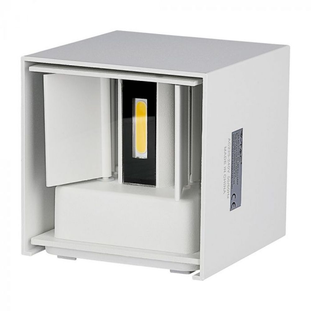 V-TAC 5W LED Wandlamp – Wit, Vierkant – Warm Wit (3000K)