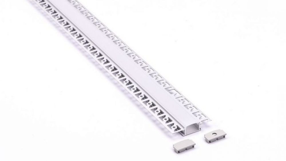 U Profiel Montagekit voor LED-Strip – 2000x61,5x14mm | Zilver