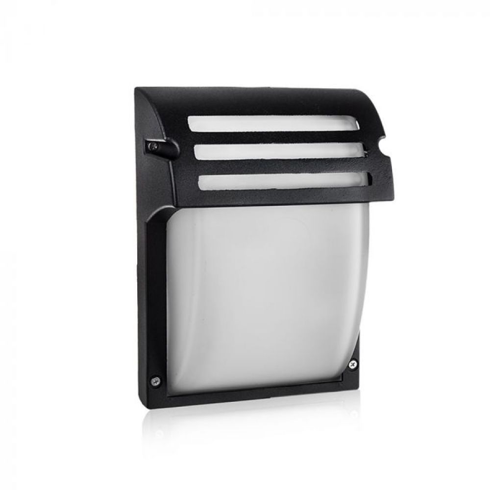 V-TAC Wandlamp E27 | Mat Zwart met Frosted Glas