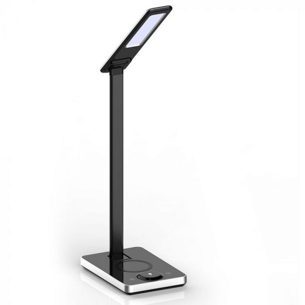 LED Tafellamp met Draadloze Oplader – 5W | Instelbaar Licht 2700K-6500K | Zwart
