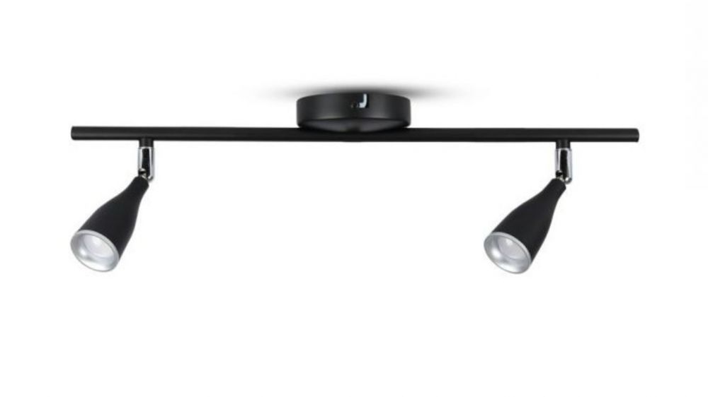 LED Plafondlamp 9W (2 Koppen) 3000K Zwart
