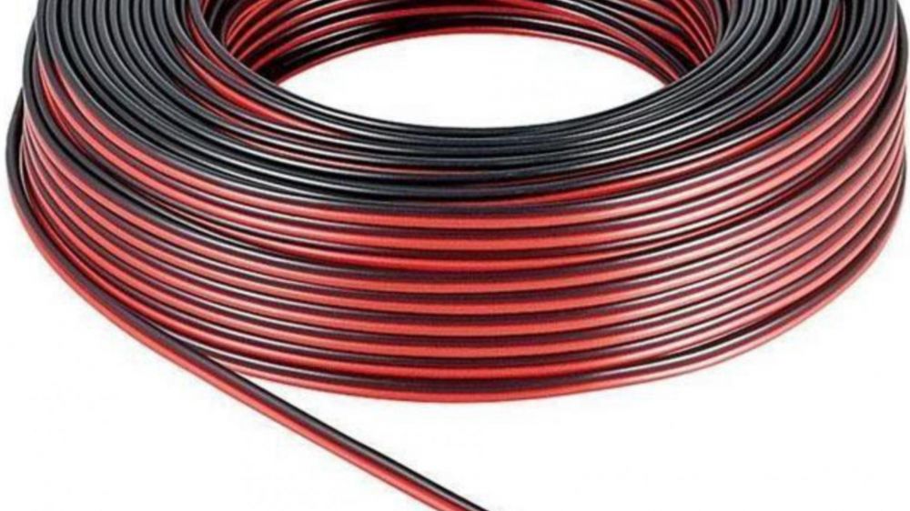 Luidsprekerkabel Zwart Rood