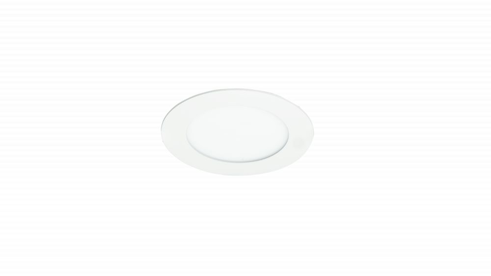 LED SLIM PANEEL 6W, 3CCT, 3000K/4000K/6000K, 505lm, 120°, CRI≥80, Ø118xH15, boorgat 109mm, Rond, IP20, Wit