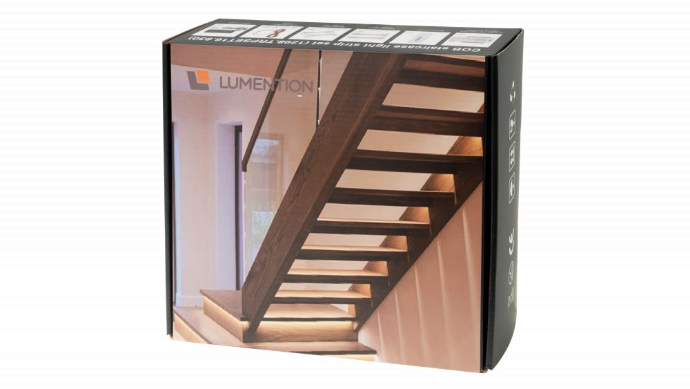 LUMENTION 16 Stappen Plug & Play LED Trapverlichting Set, 3000K