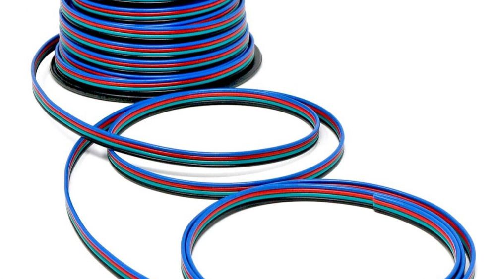 RGB Kabel blauw, groen, rood, zwart