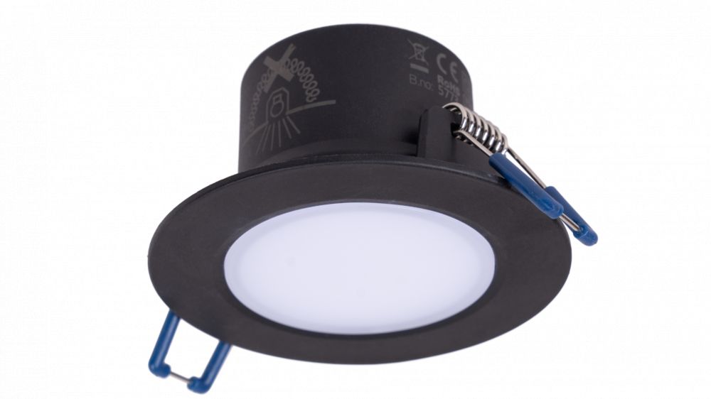 Led inbouw spot 3x6,5w, 6500K, 3x540lm, 100°, CRI≥80, Ø 87xh47mm, boorgat Ø 72mm, IP65, Rond, Zwart