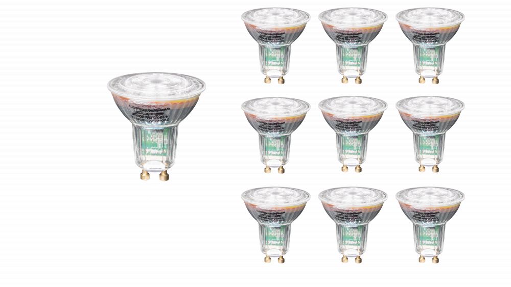 10 stuks Dimbare GU10 LED Spot 5,5w, 4000K, IP20