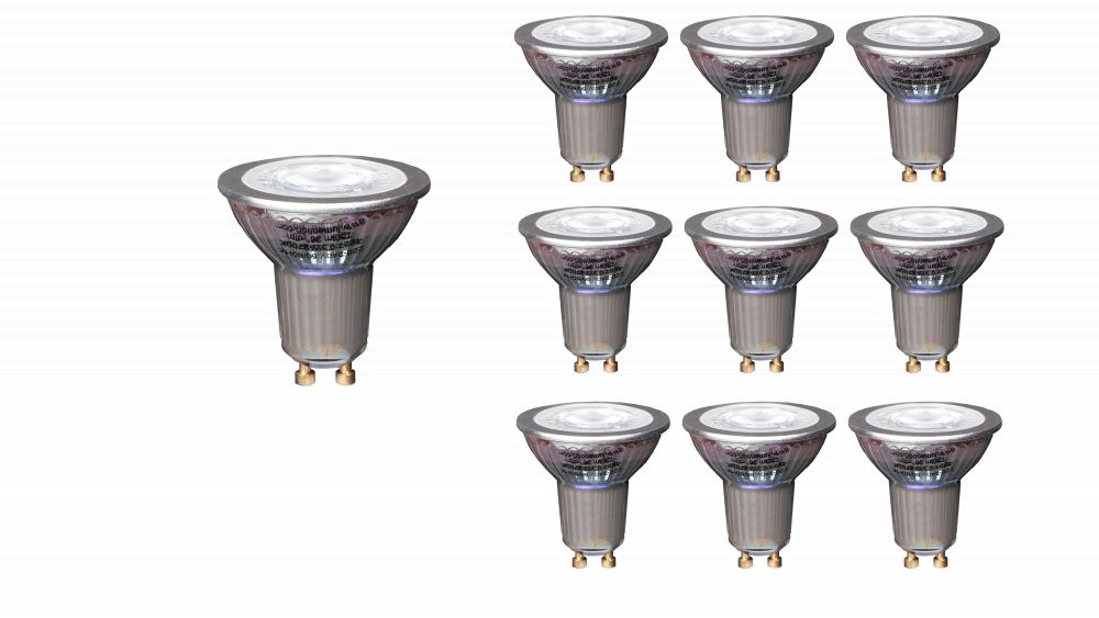 10 Stuks Dimbare GU10 LED Spot 9w, 6500K, IP20