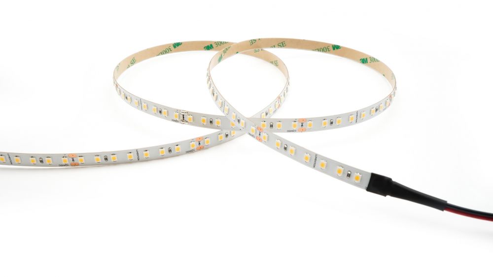 LUMENTION LED Strip 9,6 W/M 0,4A 24V 4000K CRI≥90+ 1050 Lumen/M 128 LED/pm 5000x8x3mm Kniplengte 62,5mm IP20
