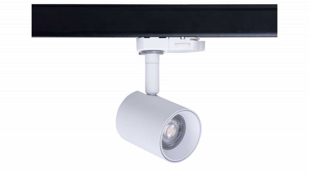 LED TRACKSPOT 8W, 2700K, 650lm, 36°, CRI≥90, Ø 60xH75, Fase-Dimbaar, Wit