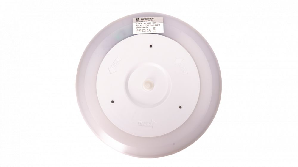 Led Wand- en plafondarmatuur 15w, 3-Staps Dim. 3-CCT in 1, 1250lm, 120° CRI≥80, Ø 244xH23, IP54, Wit