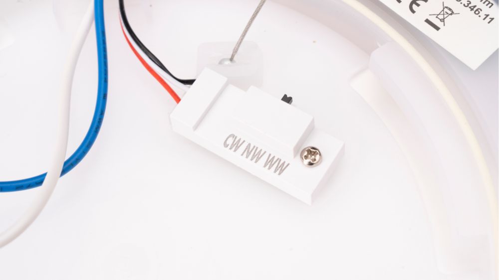 Led Wand- en plafondarmatuur 15w, 3-Staps Dim. 3-CCT in 1, 1250lm, 120° CRI≥80, Ø 244xH23, IP54, Wit